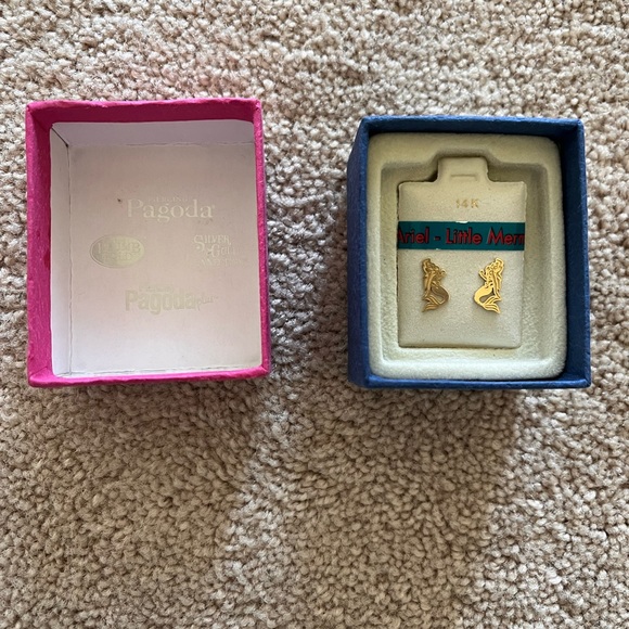 Little mermaid 14ct gold earrings - Picture 2 of 3